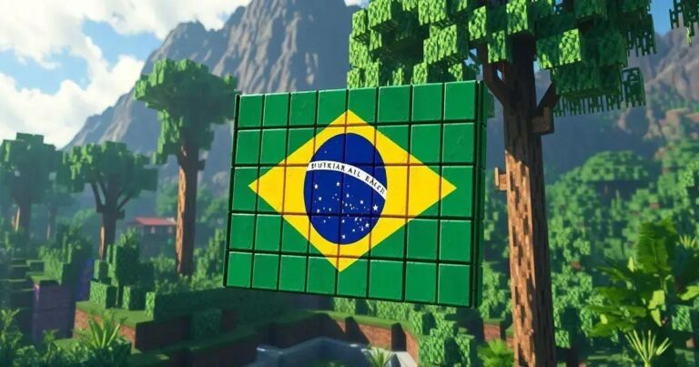 Como Fazer A Bandeira Do Brasil No Minecraft 1.8