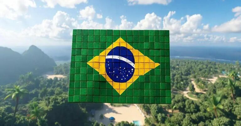 Como Fazer Bandeira Do Brasil Minecraft