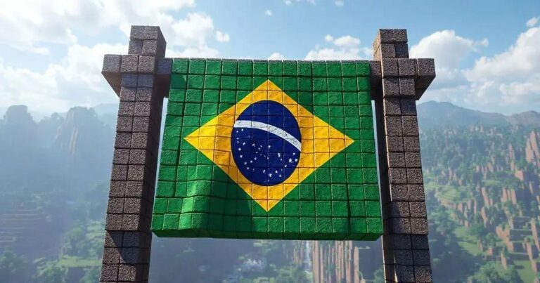 Como Fazer Bandeira Do Brasil No Minecraft 1.8