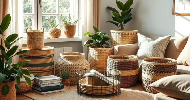 decoração com cestos