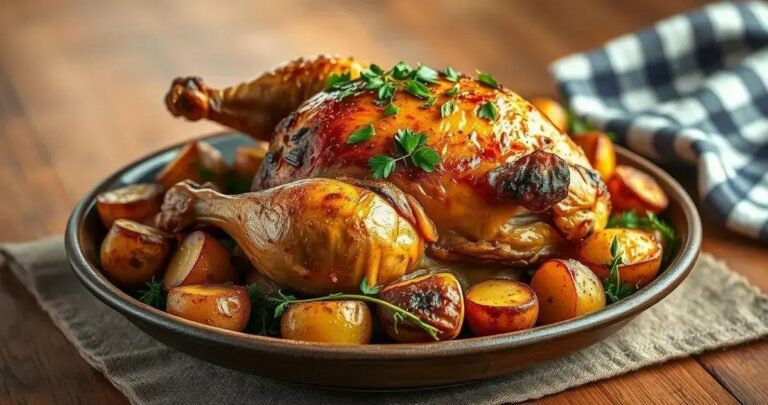 receita de frango assado com batatas