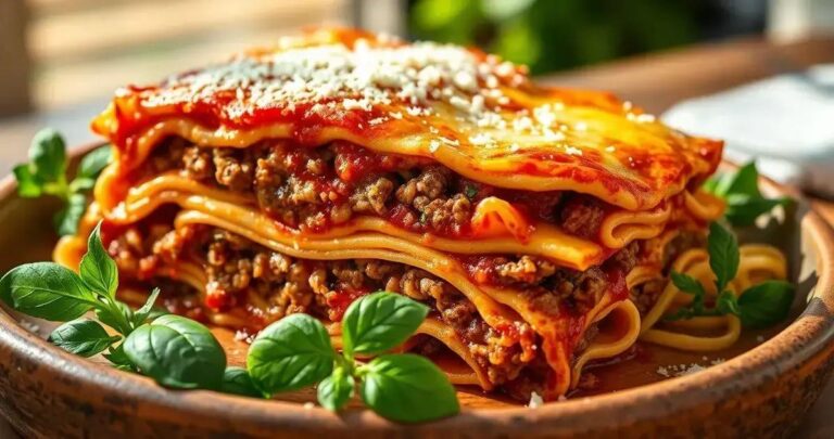 receita de lasanha à bolonhesa