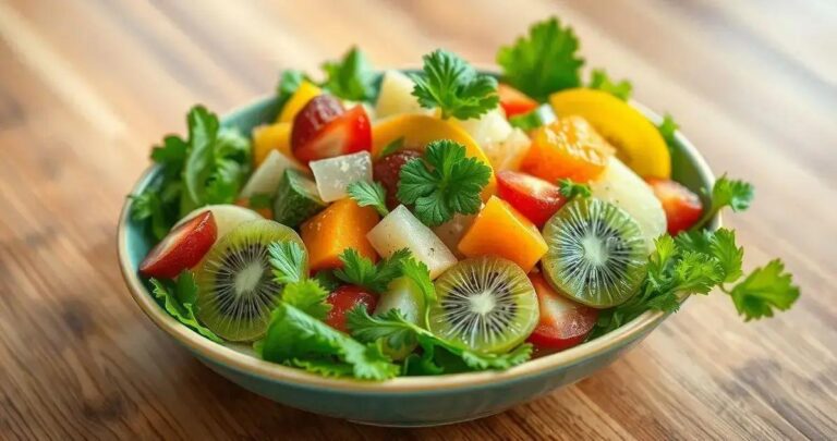 receita de salada tropical refrescante