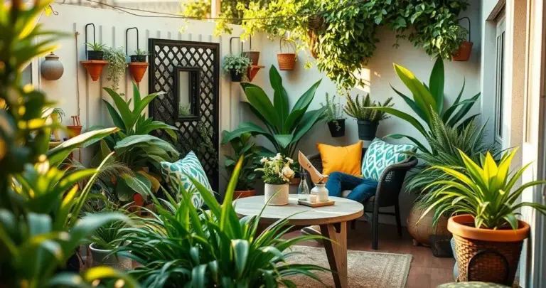 decoração de jardim pequeno
