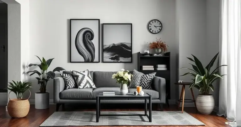decoração preto e branco
