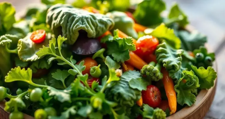 vegetais com poucas calorias