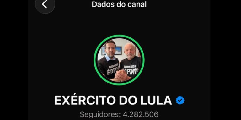 Crédito: © Printscreen/Exército do Lula/Whatsapp